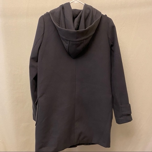 BB Dakota Gray Pea Coat Miner Jacket Toggle Buttons Size Medium Hooded - Picture 5 of 10